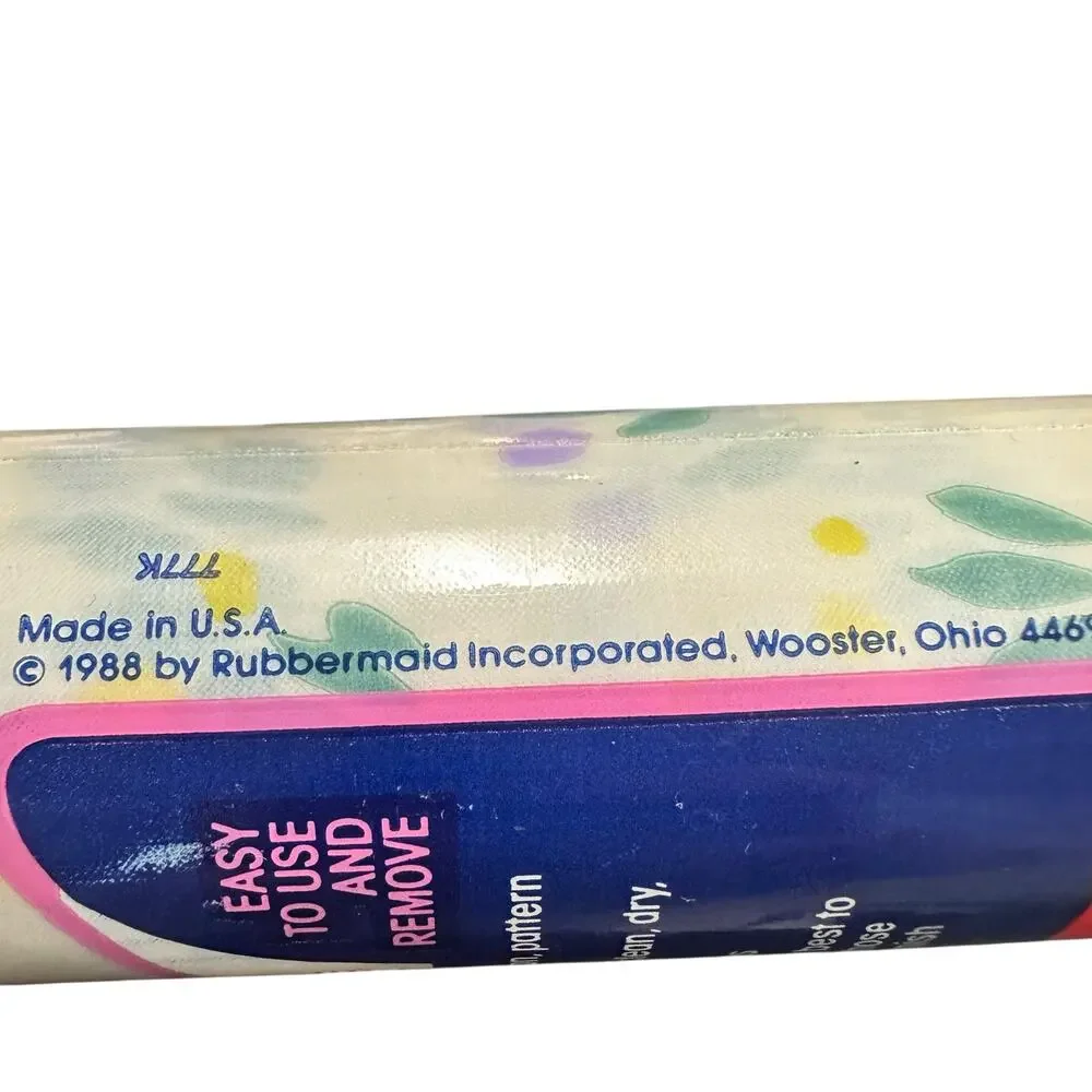 Vtg 1986 Rubbermaid Tulip Garden Shelf Liner Roll 5418 Smooth N Easy Lot of 3
